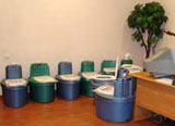 Sale of composting toilets and toilet cabins.
